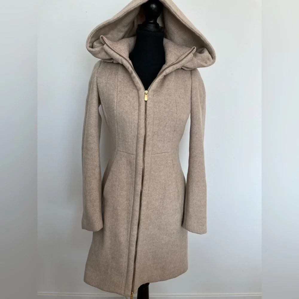 Zara hooded tan Jacket size small - Picture 2 of 8